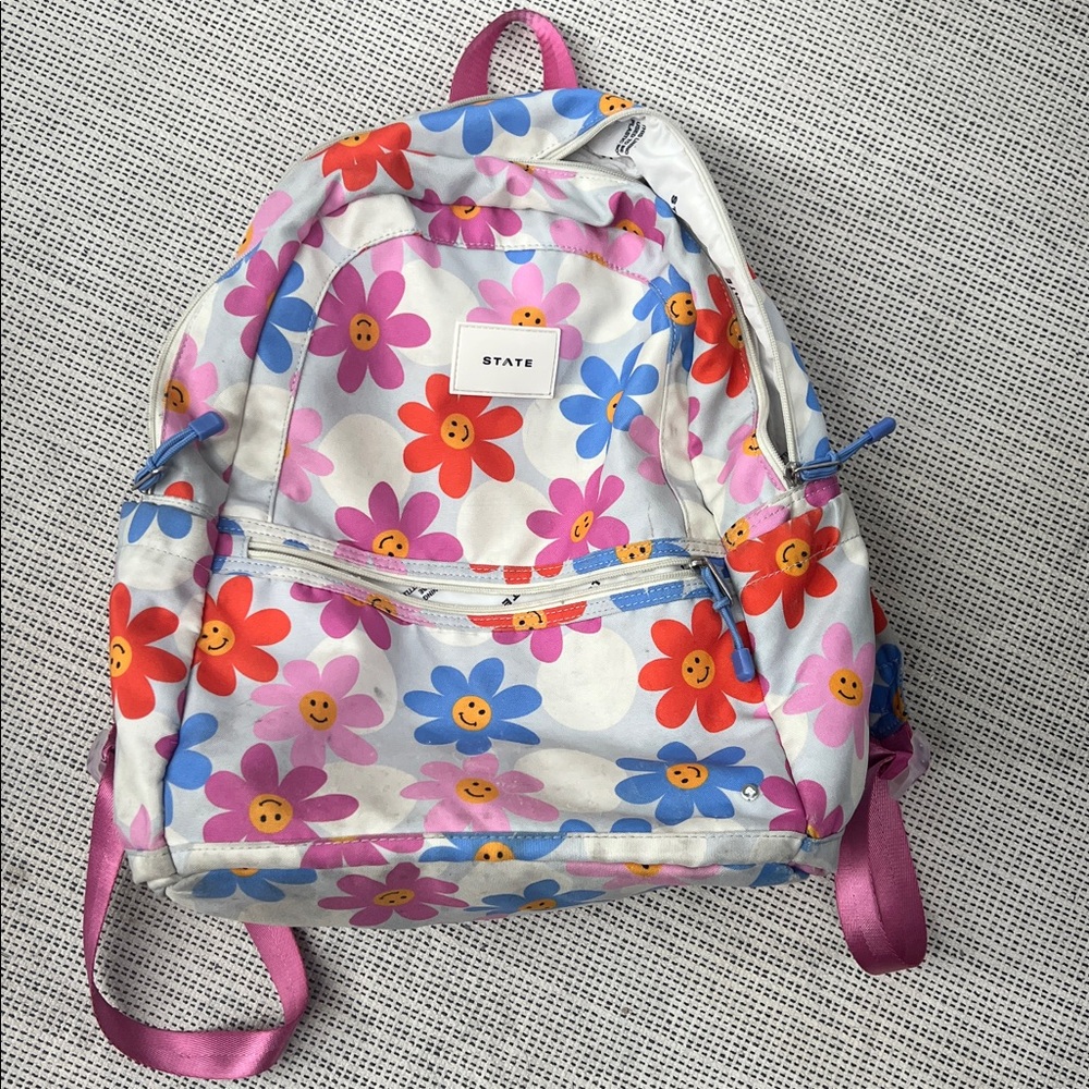 STATE Kane Double Pocket Multicolor Floral Backpack